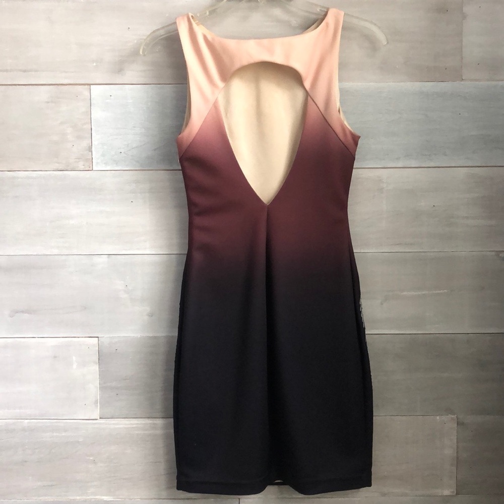 Bebe Ombré &Sequin Cocktail Dress - Picture 2 of 5